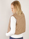 Mocha Thin Quilted Puffer Vest