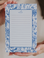 Blue Floral Notepad