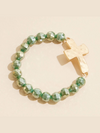 Large Cross Beaded Glass Bracelets