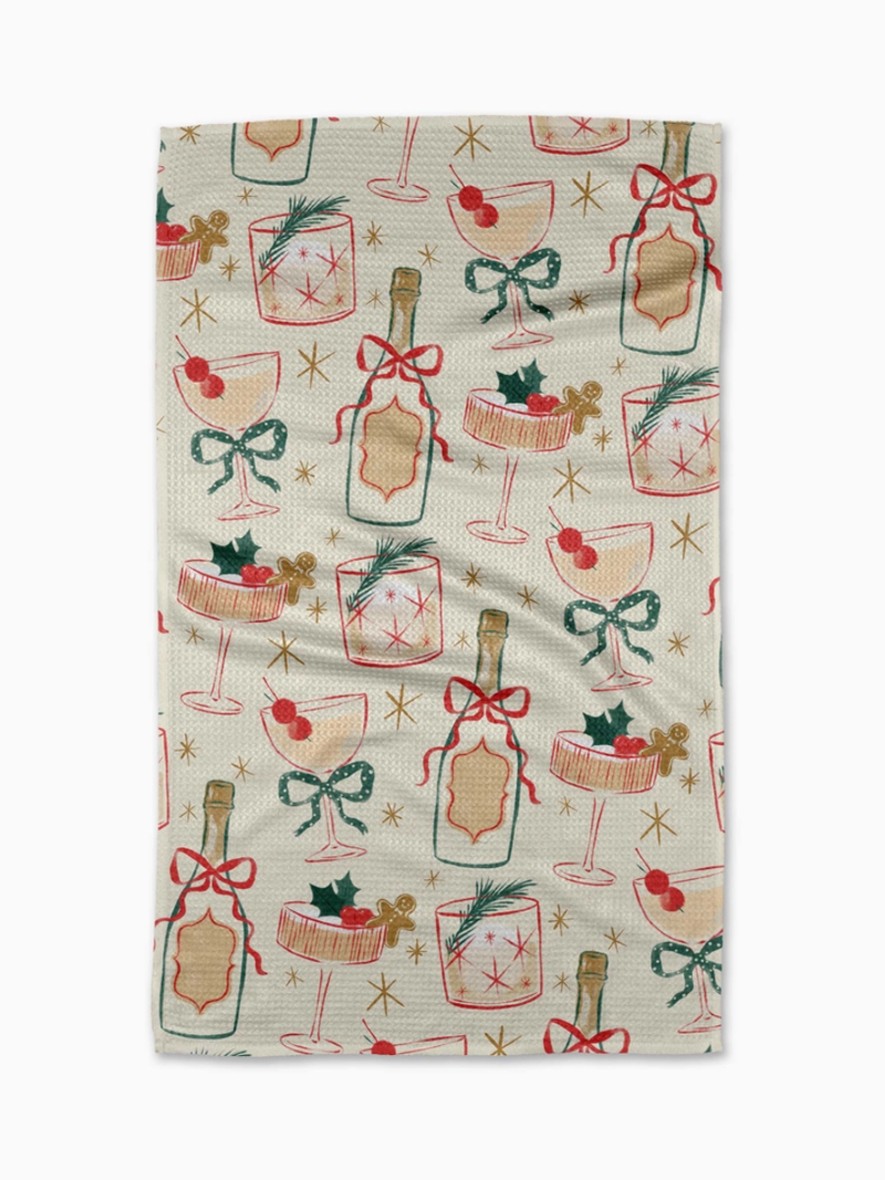 Geometry Holiday Tea Towel (Multiple Styles)