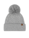 Cable Knit Pom Pom Beanie (Multiple Colors)