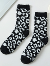 Leopard Print Fuzzy Socks