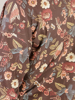 Burgundy Floral Crewneck Sweatshirt