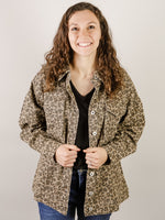 Mocha Leopard Twill Jacket