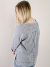 Blue Washed Exposed Seam Long Sleeve