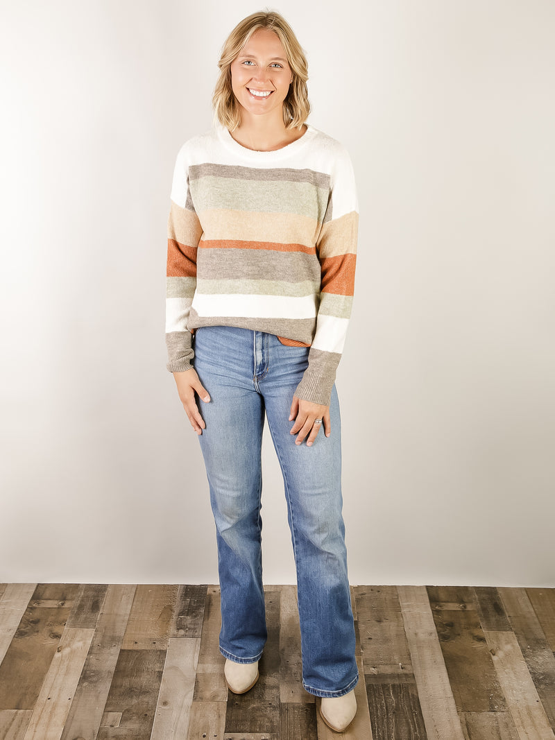 Muti-Colored Striped Soft Sweater