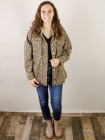 Mocha Leopard Twill Jacket