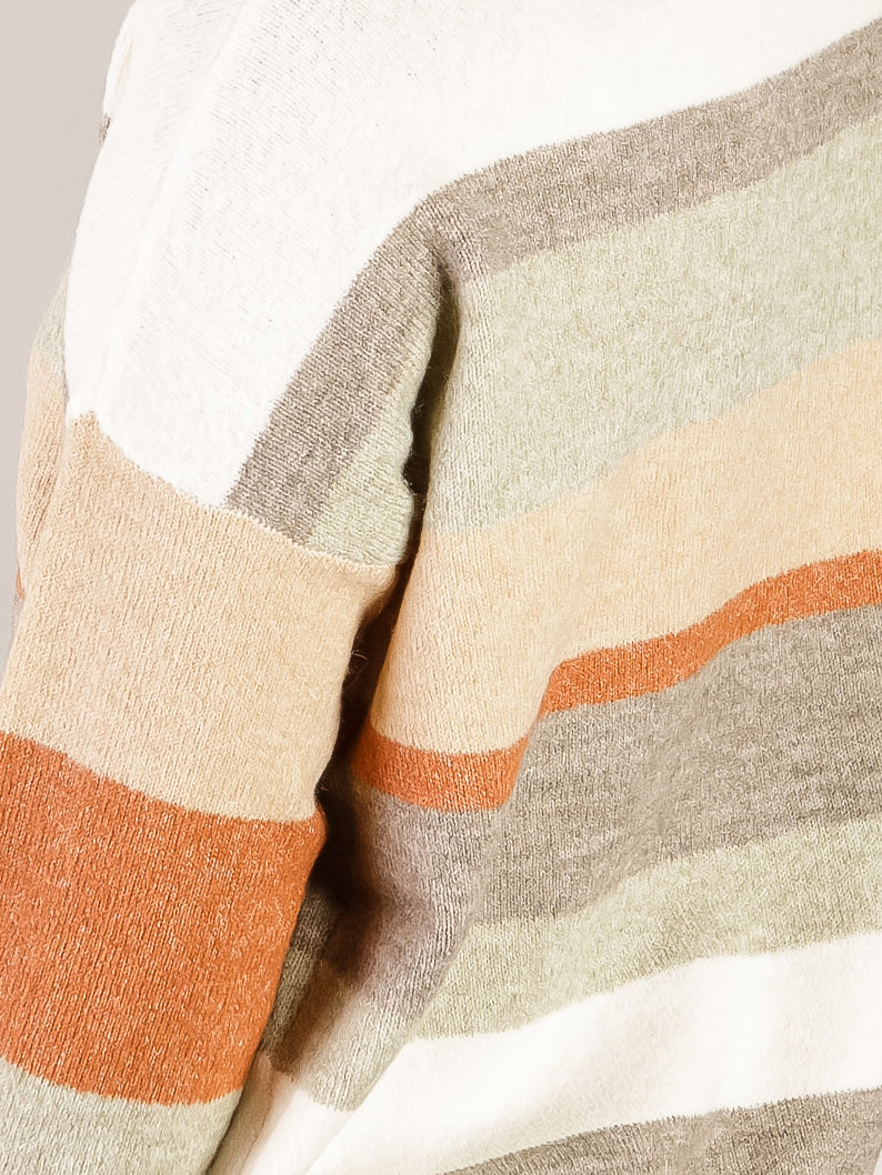 Muti-Colored Striped Soft Sweater