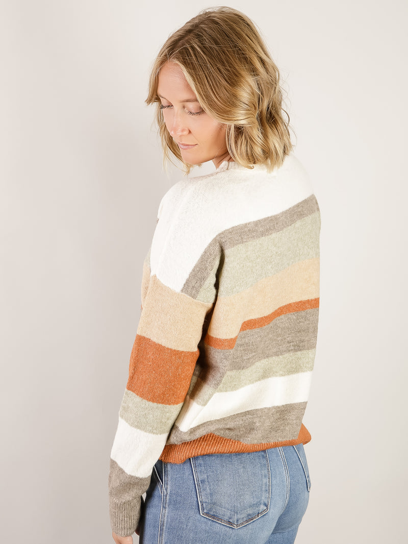 Muti-Colored Striped Soft Sweater