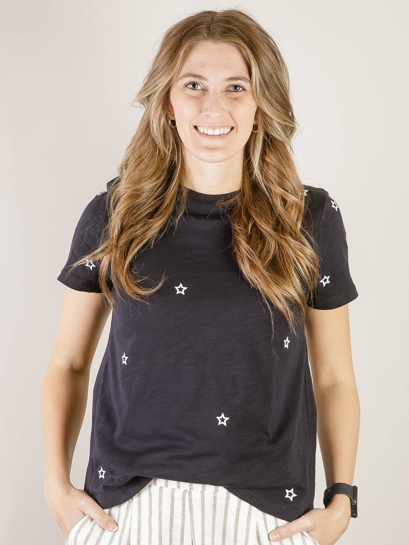 Navy Star Tee