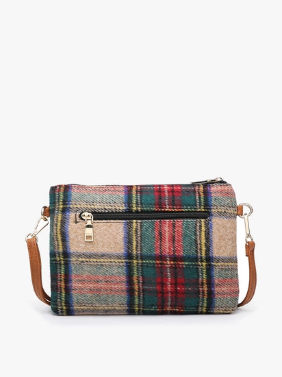 Meriam Navy Plaid Clutch