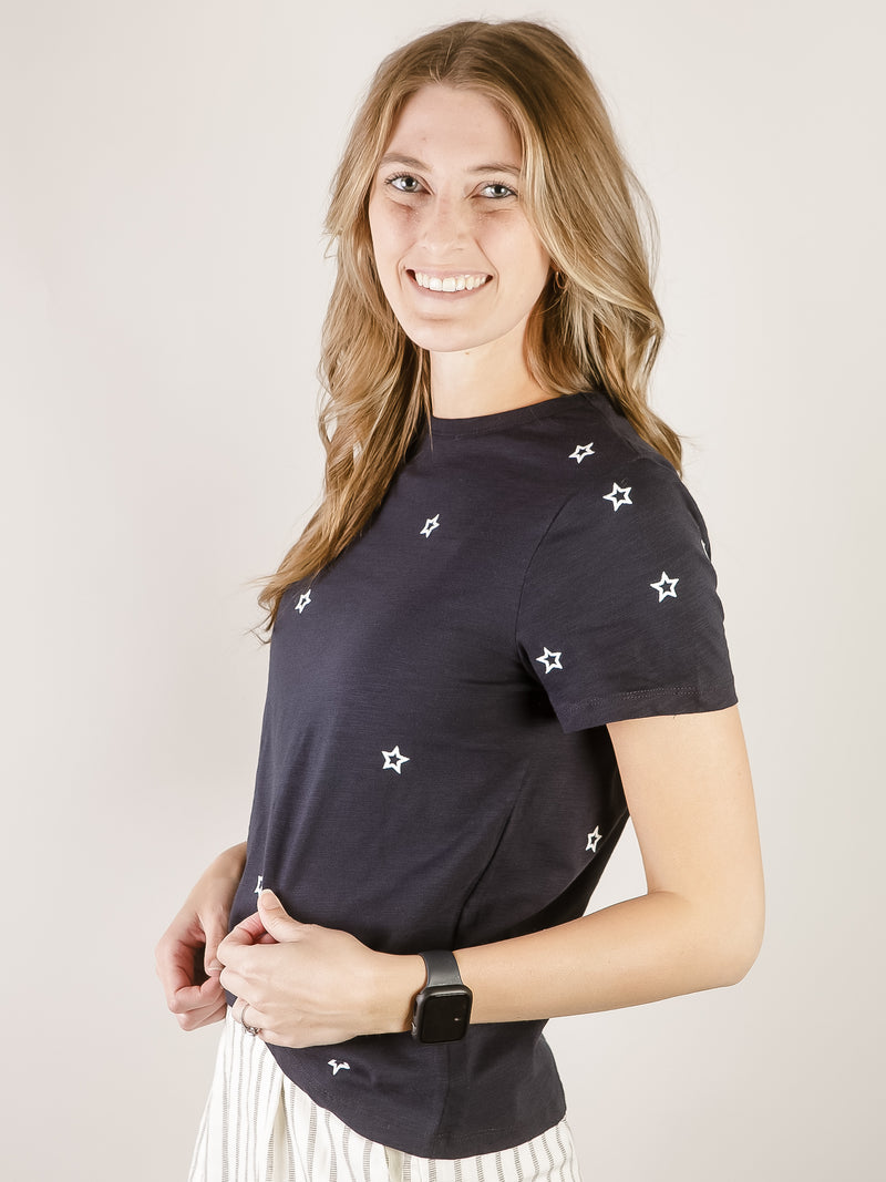 Navy Star Tee