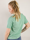 Sage V-Neck Short Sleeve Sweater