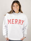 Merry Embroidered Inside Out Sweatshirt