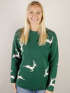 Green Reindeer Sweater