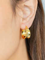 Contemporary Latch Hook Gold Hoops