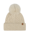 Cable Knit Pom Pom Beanie (Multiple Colors)