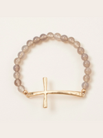Cross Stone Beaded Bracelet