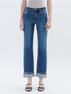 Vervet High-Rise Cuffed Straight Jeans