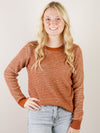 Two-Toned Copper Waffle Sweater