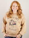 Taupe Fleece Ski Graphic Sweatshirt