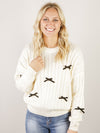 Ivory Bow Detail Sweater