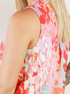 Bright Print Mandarin Collar Tank