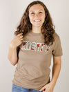 Tan Merry Graphic Tee