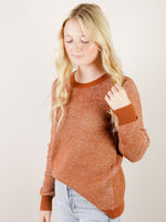 Two-Toned Copper Waffle Sweater