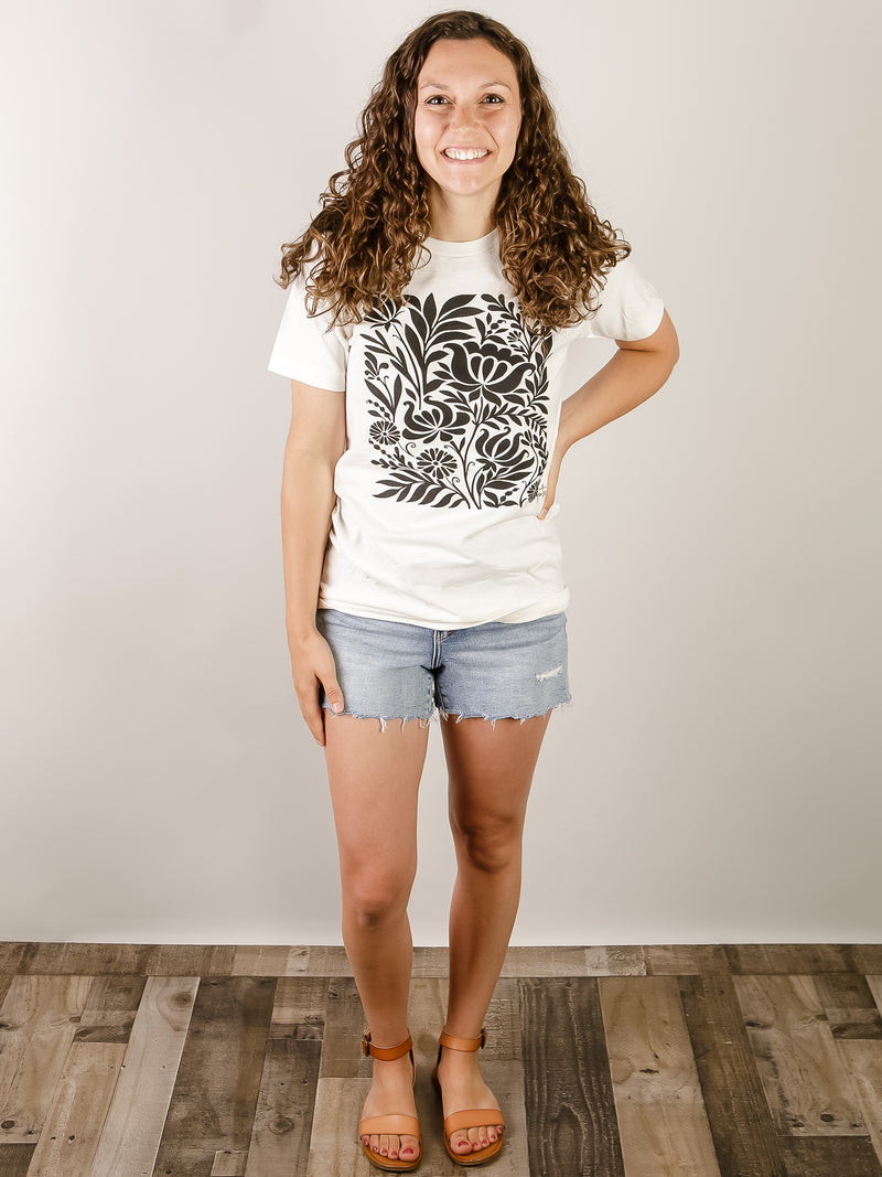 Black and White Print Graphic Tee