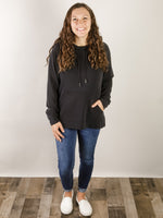 Black Long Sleeve Thin Hoodie