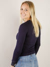 Long Sleeve Thermal Henley Knit Top (Multiple Colors)