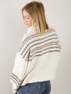 Cream Fair Isle Turtleneck Sweater