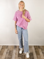 Light Plum Vintage Washed Oversized Tee