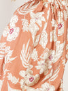 Mauve Large Floral Print Blouse