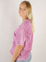 Light Plum Vintage Washed Oversized Tee