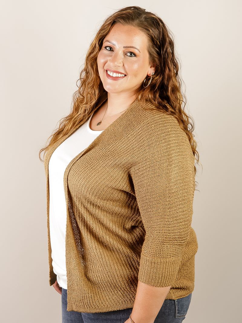 Goldenrod Charlotte Open Cardigan