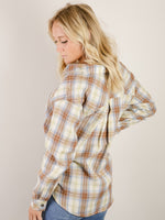 Caramel Plaid Button Down Long Sleeve