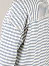 Denim and Cream Striped Long Sleeve Top