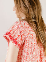 Red Embroidered Blouse