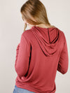 Marsala Knit Hooded Top