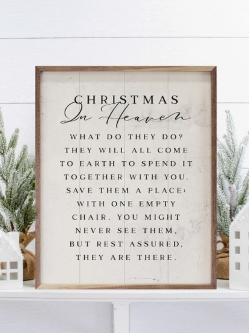 Christmas in Heaven Sign 8x10