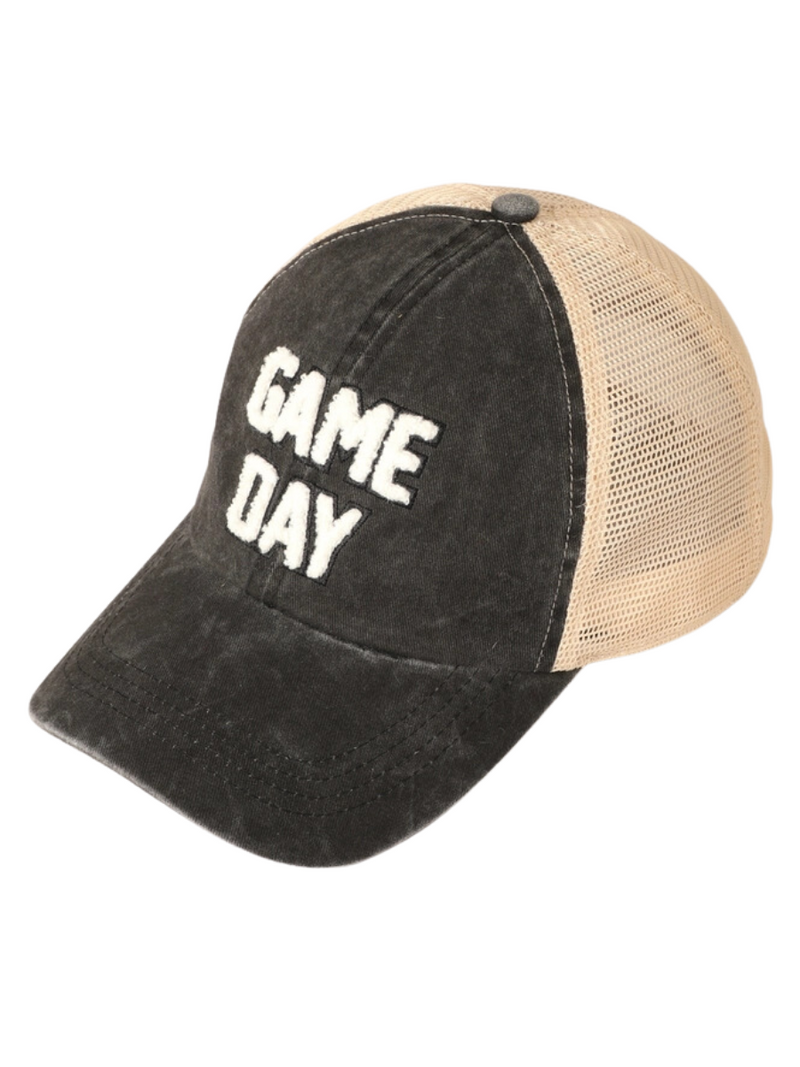 Chenille Patch GAME DAY Hat (Multiple Colors)