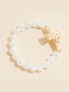 Large Cross Beaded Glass Bracelets