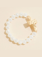 Large Cross Beaded Glass Bracelets