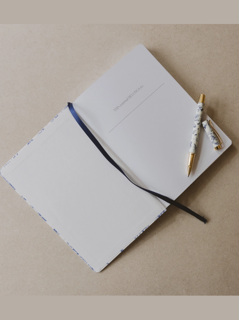 Blue Floral Journal
