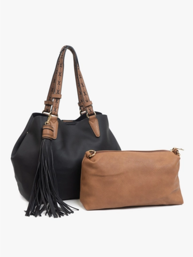 Aliza Large Tassel Satchel (Multiple Colors)