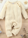 Cream Cable Knit Jumpsuit