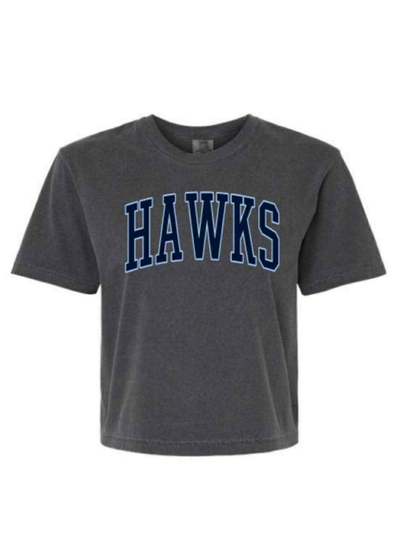 Custom CROPPED Hawks Graphic Tee (Multiple Colors)