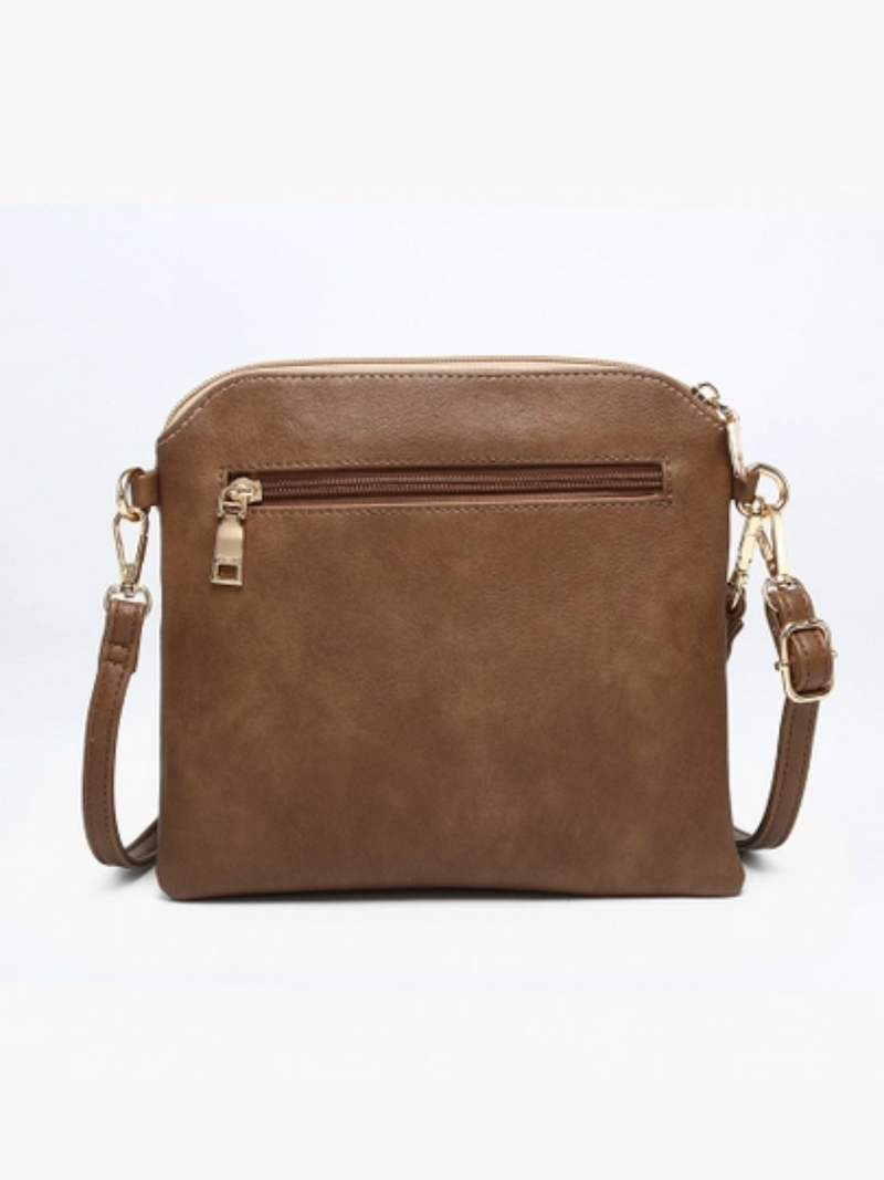 Tara Corduroy Black and Brown Crossbody